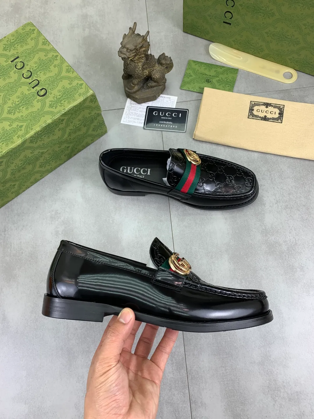 Men's men's shoes 💰P480 [New style] Water-dyed cowhide 💰💎💎💎 [Gucci] GUCCI high-end men's formal business leather shoes, original order 1:1 authentic goods! Original imported high-end open-edge beaded calfskin, original metal buckle, imported first-layer cowhide lining for feet, original outsole, men's shoe size: 38-45, 4️⃣ colors available